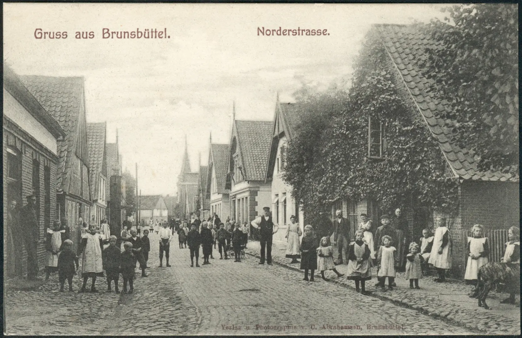 Brunsbüttelkoog Menschen auf der Norderstraße