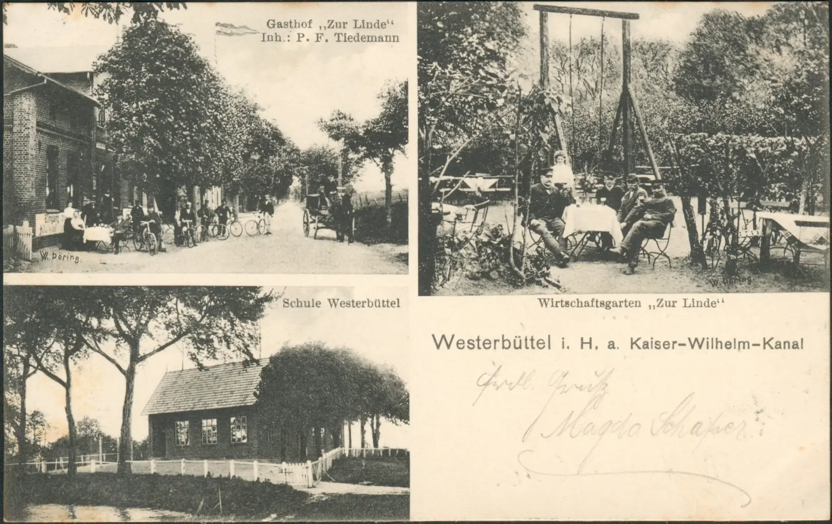 alte Postkarte von Westerbüttel